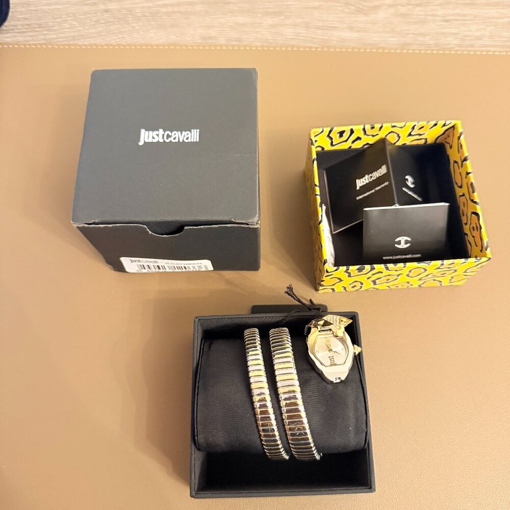 Just Cavalli Snake Watch Two Tone